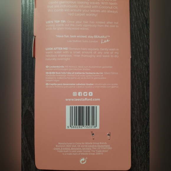 💥 3/$35 Lee Stafford The CoCo LoCo Comb Out The Curl Coconut Oil Infused - Picture 8 of 8